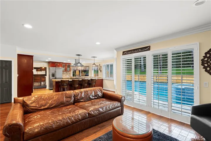 Family room access to pool area