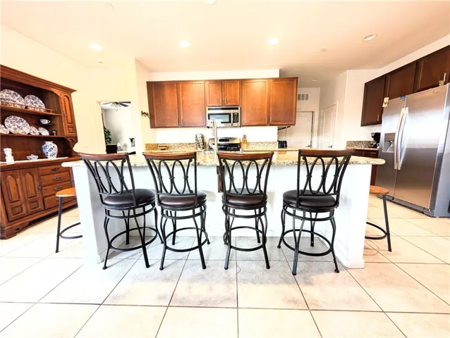 in front of kitchen island