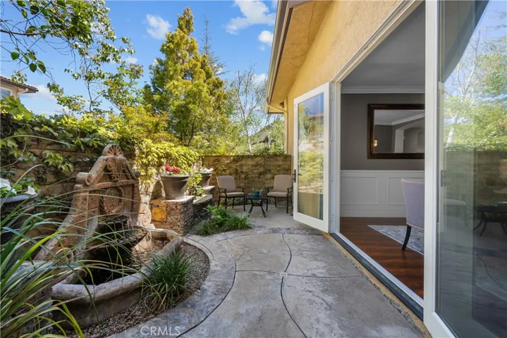 Tranquil courtyard is the perfect setting for relaxing