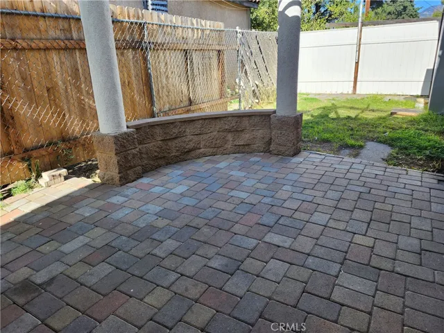 Back patio of front house gazebo flooring