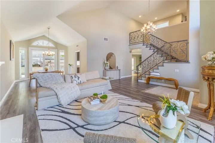 High ceiling in family room