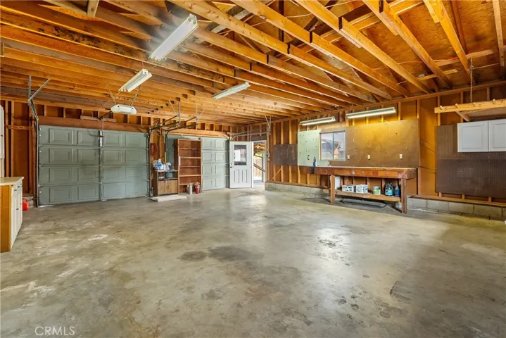 Interior of detached garage.