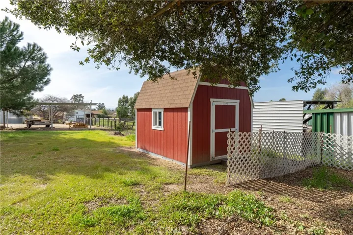 Storage shed.