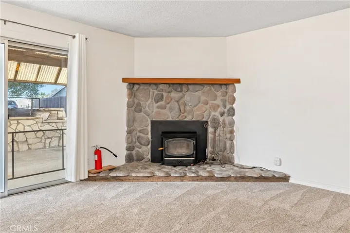 Wood burning stove.