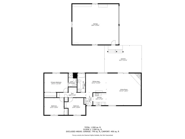 Floor paln with room dimations.