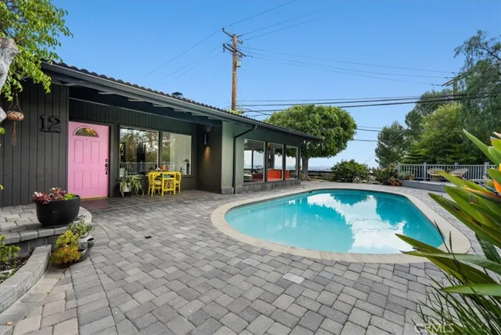 Front door and pool