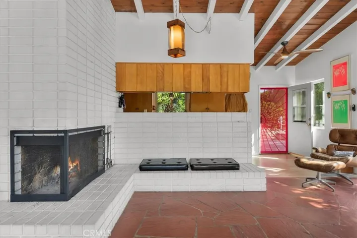 Living room fireplace