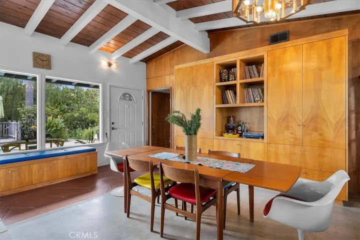 Dining room with German-engineered built-in cabinets