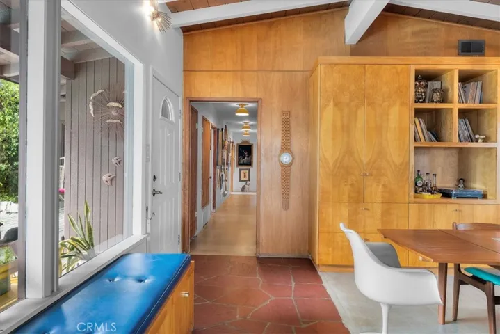 Dining room and gallery-like hallway to bedrooms