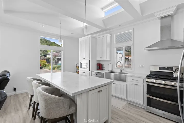 chimney hood over range. double oven