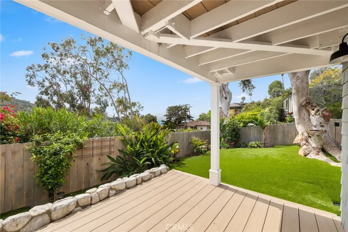 Backyard off of secondary bedroom
