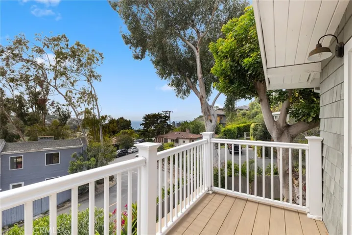 Deck off of the primary bedroom. View of the ocean