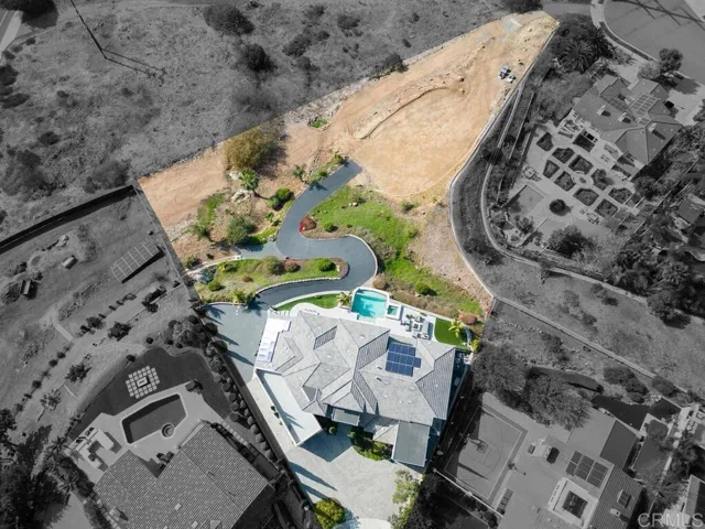 Aerial property outlined