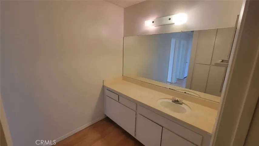Bathroom one sink area