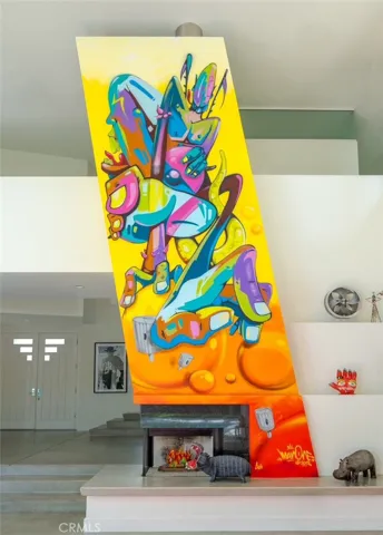 Floor to ceiling art created by ManOne. Photo Cred, Paul Hinckley