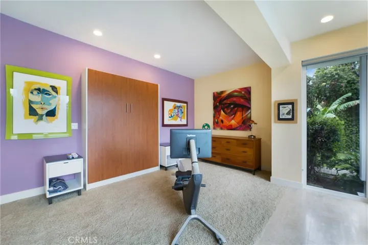 Murphy bed compliments the downstairs bedroom and is included with sale.