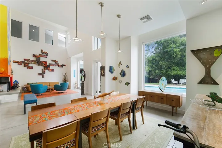 Dining to living space.
