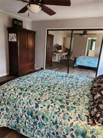 With large 14ft by 6ft deep closet with lots of shelves