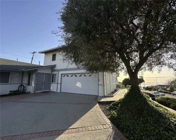 Front of house with ocean view.