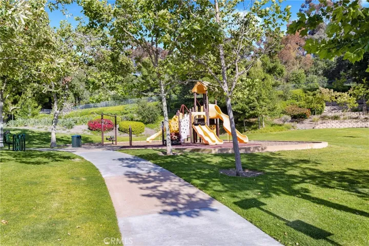 Check out the Pebble Creek playground and greenery