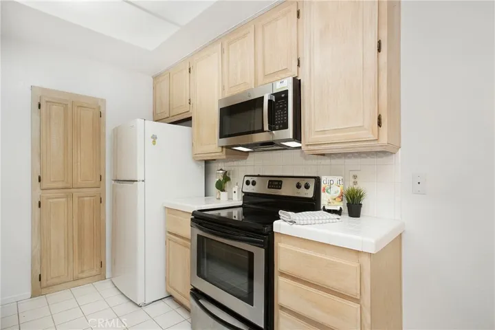 Ample cupboard space and mostly stainless appliances