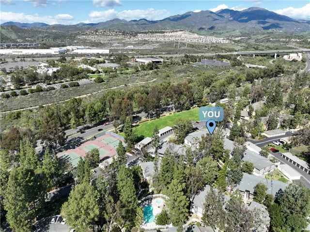 Arial view of your location proximity to association pool, spa, and courts. Close...but not too close ;)