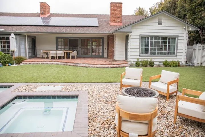 Backyard Hot Tub and Fire pit