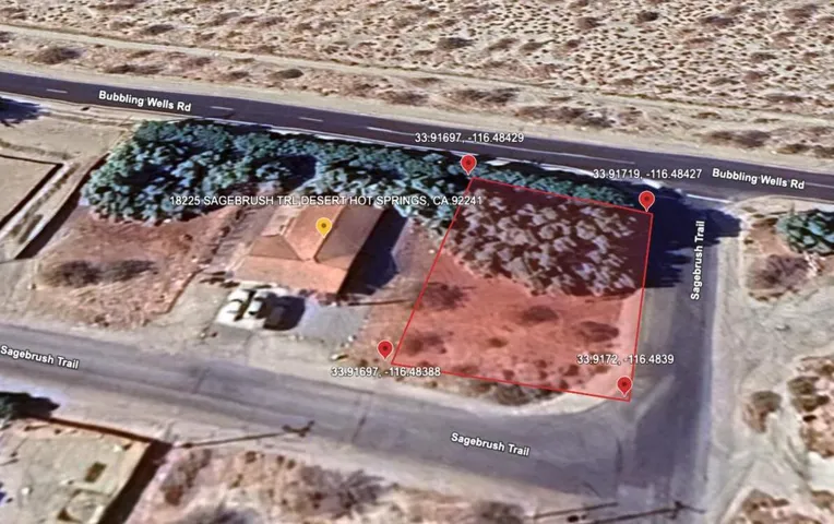 sagebrush trl aerial view with coordinat