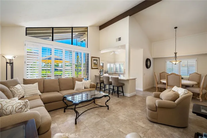 Open concept living room- neutral palette
