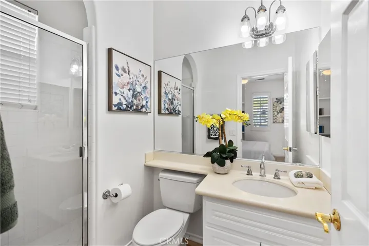 Main level bathroom with walk-in shower