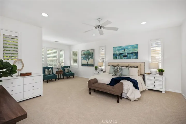 Huge primary bedroom with sitting area