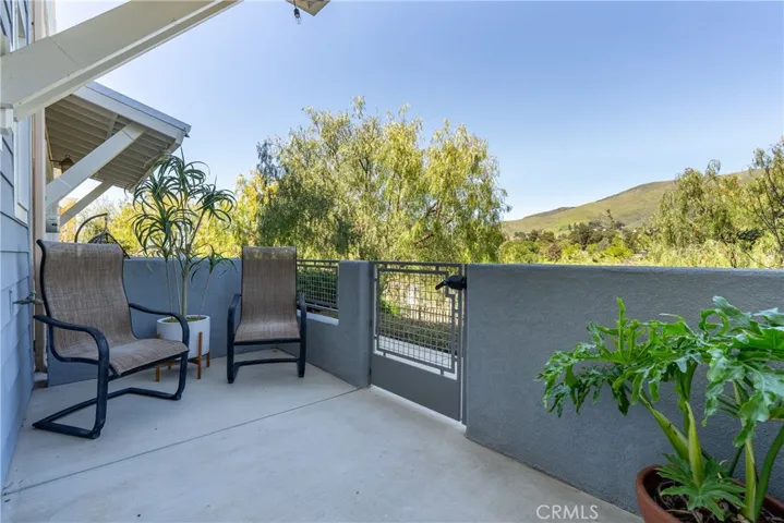 Front patio with views of hillsdie