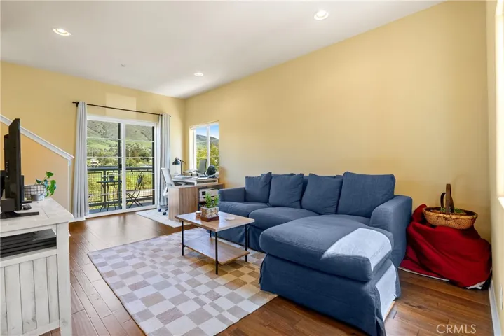 view of living room from dining area