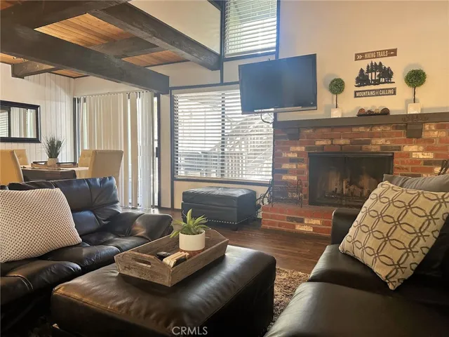 High beamed ceiling provide great lighting and openness