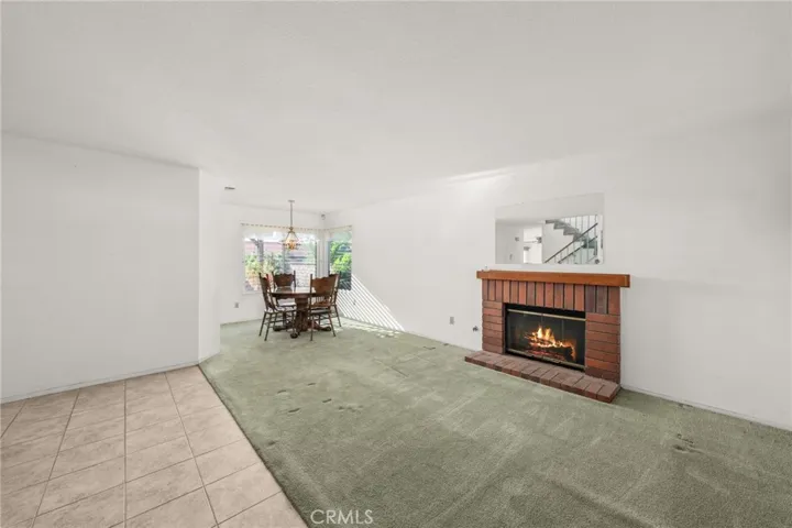 Virtual enhancement to the fireplace.