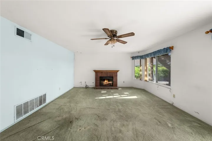 Virtual enhancement to the fireplace.