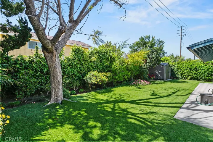 Beautiful landscaped backyard