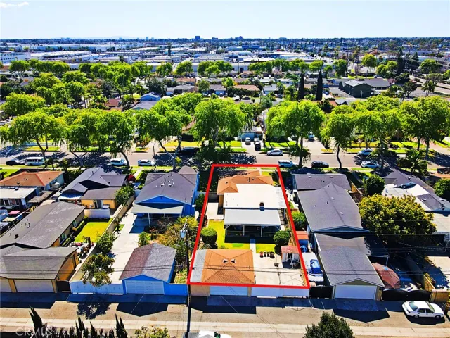Aerial views of 327 E. Ash Avenue, Fullerton