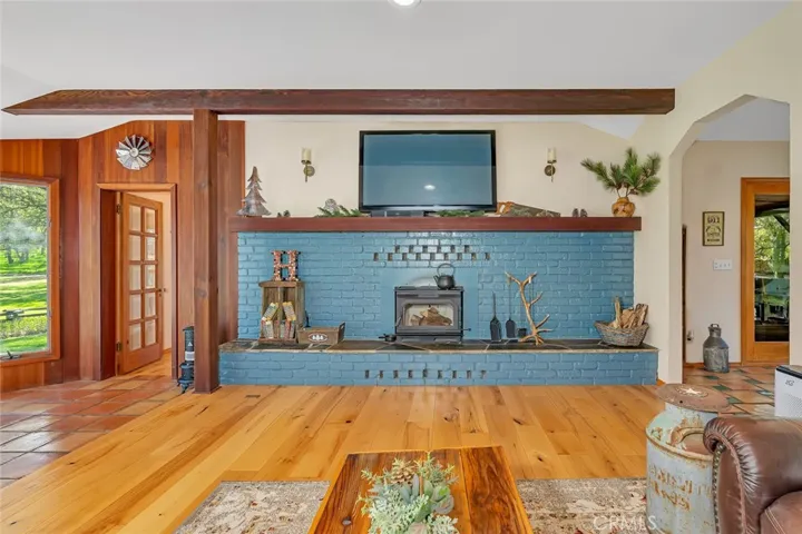 fireplace with insert
