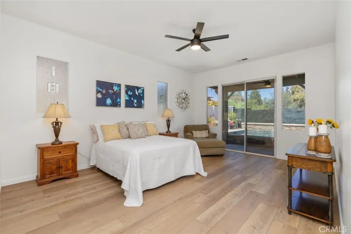 Primary Suite On first floor looking toward Sliding door to the back yard