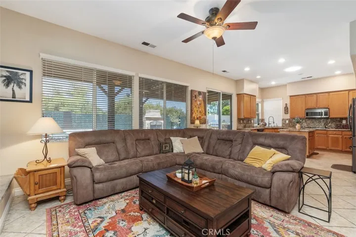 Family Room looking toward the kitchen and sliding door to amazing back yard