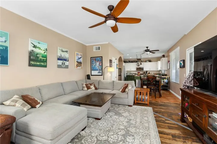 Family Room looking to Breakfast Nook & Kitchen