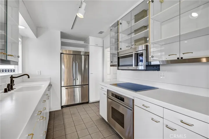 Efficient modern design kitchen with abundant workspace and storage