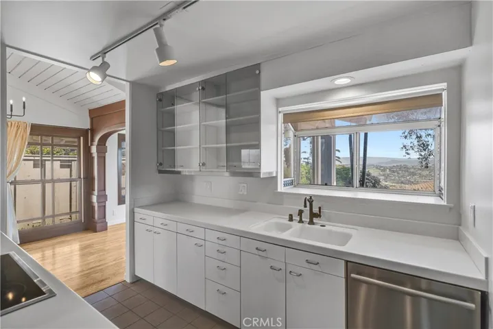 Efficient modern design kitchen with abundant workspace and storage