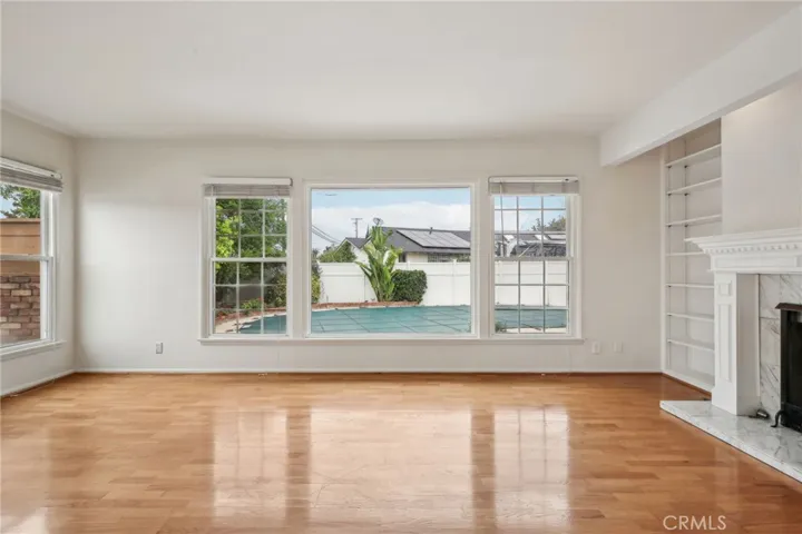 Living room looking to back yard