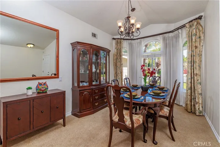 Large Dining Area for Larger Table and Hutch