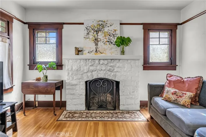 Wood-burning fireplace