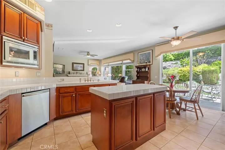 Kitchen open to the family room