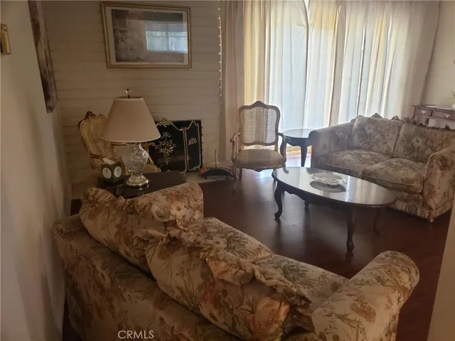Living room with fireplace