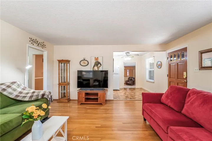 Living room leading to dining area